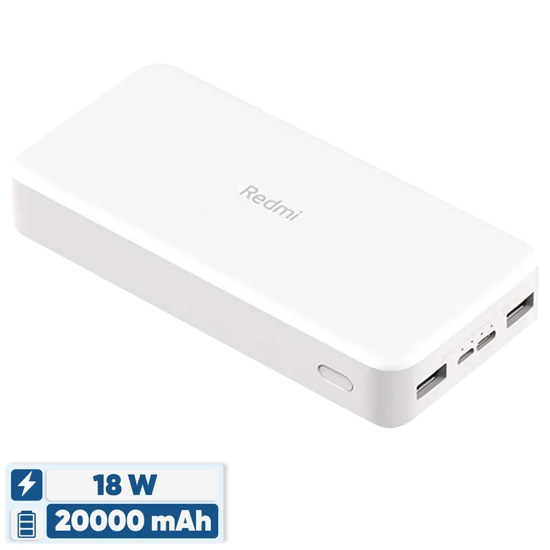 پاوربانک 20000 شیائومی Redmi مدل 18W | شارژر همراه 20000 میلی‌آمپرساعت | چین